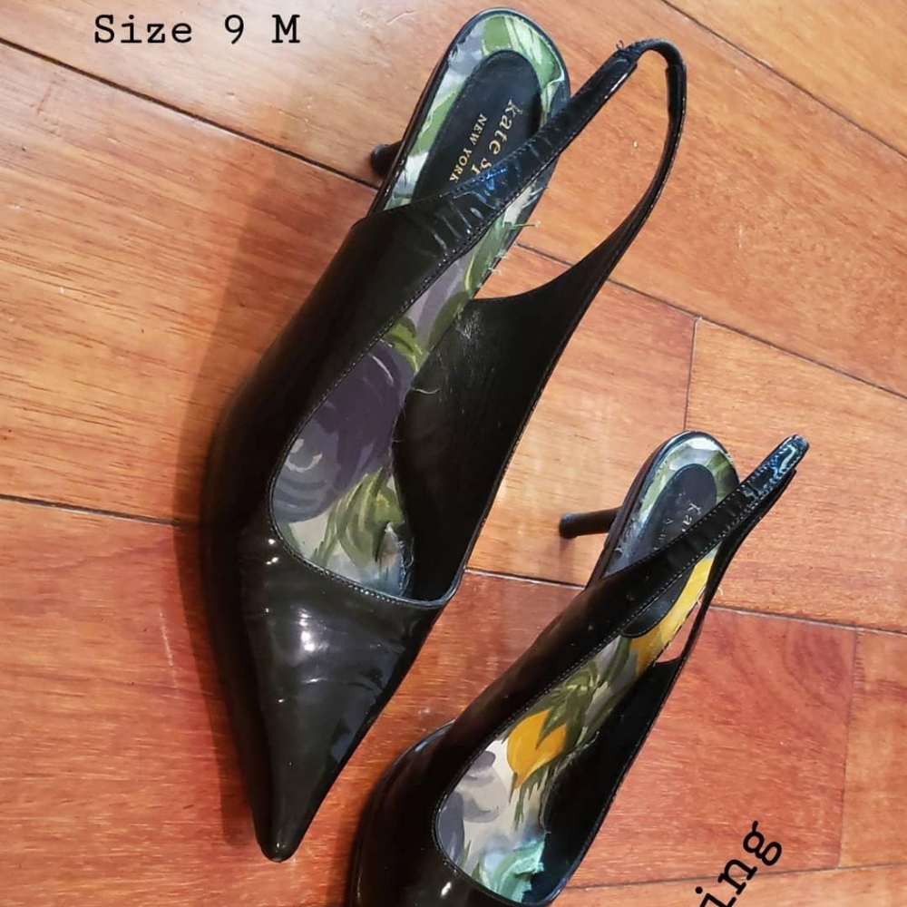9M Kate Spade Patent Leather Kitten Heels